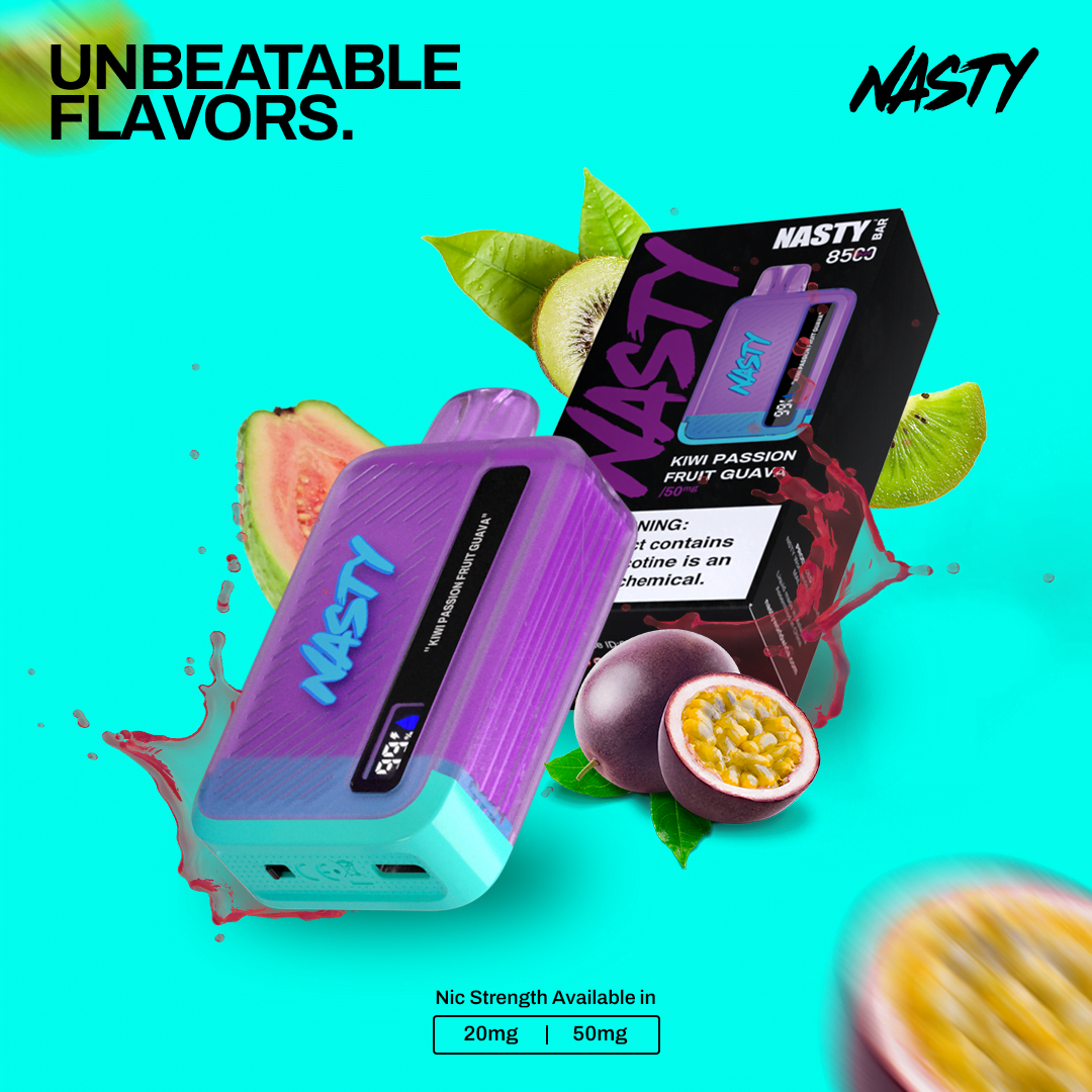 wwkiwipassionfruitguavax NASTY DX8.5i - Kiwi Passion Fruit Guava 20MG – Image 1