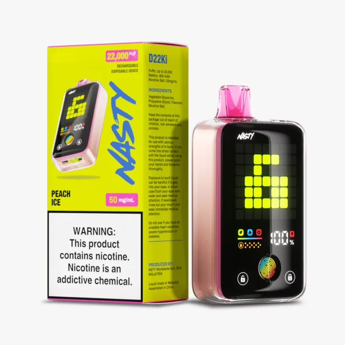 Nasty Bar D22Ki Peach Ice