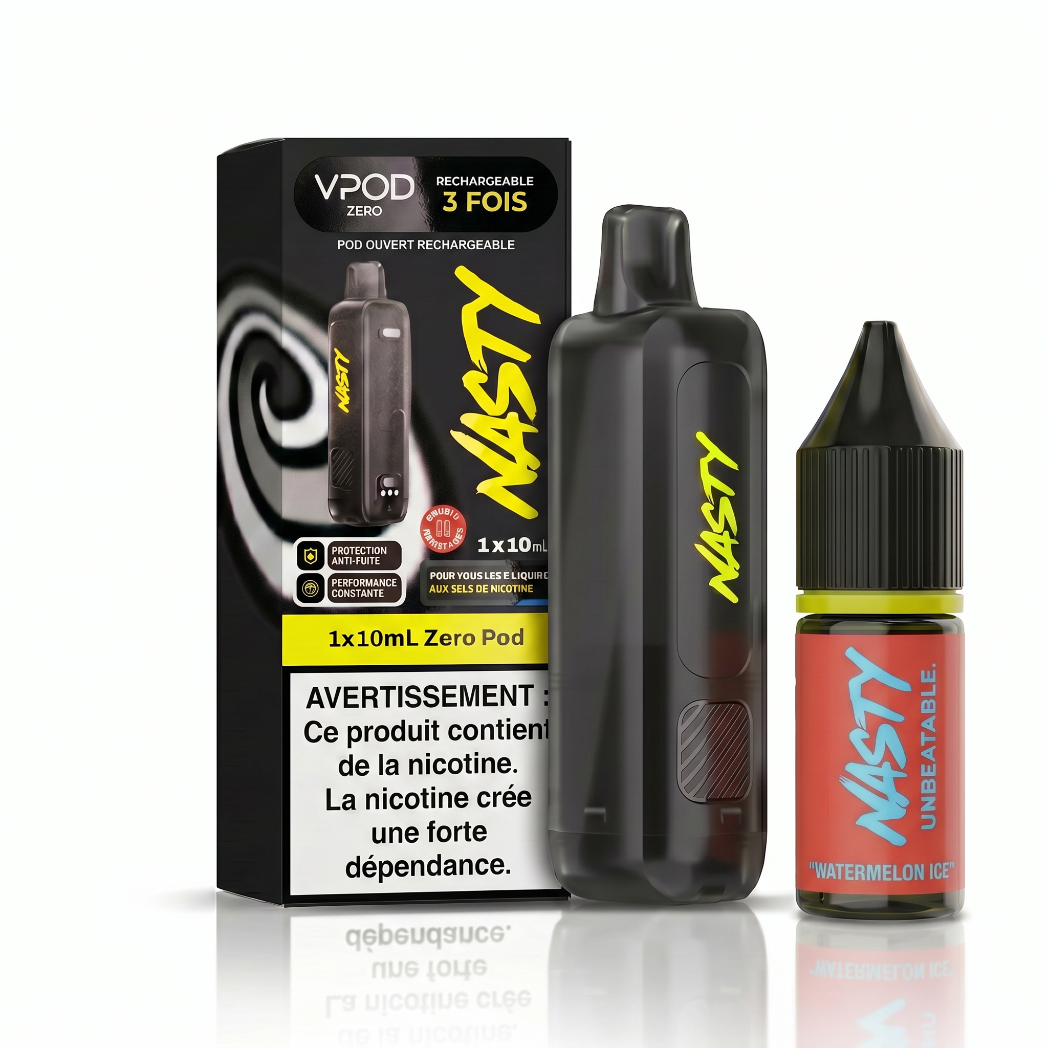 NASTY POD VERSA - WATERMELON ICE 15 000 PUFFS Nasty Pod Versa – Watermelon Ice 15 000 puffs (1 pod + 1 liquide) – Image 1